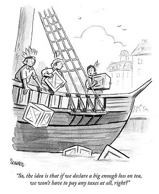 Colonial Tax Evasion Cartoon Drawing