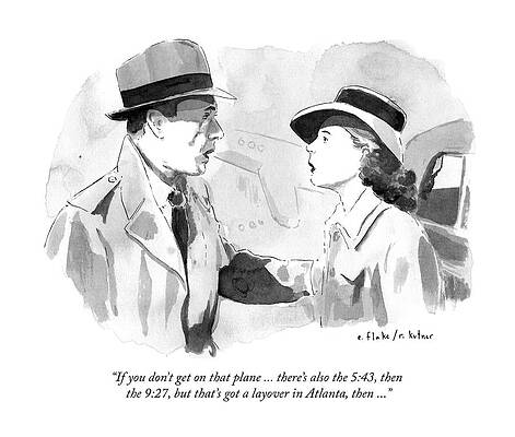 Humphrey Bogart and Ingrid Bergman Scene Wall Art