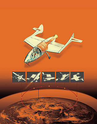 Wall Art featuring the drawing Illustration Of Air Vehicle by Don Foley