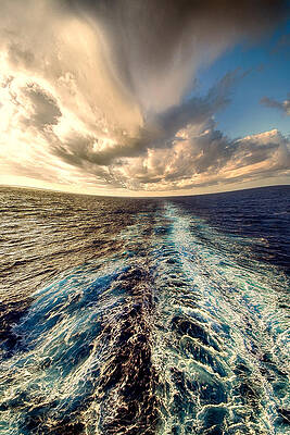 Landscape Wall Art featuring the photograph In My Wake by Bill and Linda Tiepelman