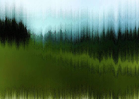 Mysterious Digital Art - In The Black Forest by Gina Harrison