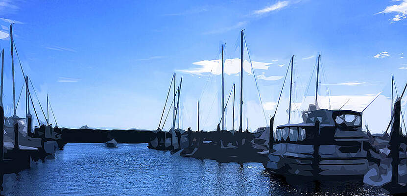 Wall Art featuring the digital art In To Port by Gina Harrison