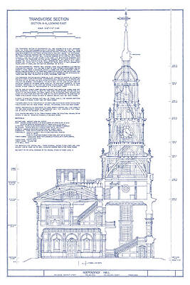 Independence Hall - Philadelphia, PA - circa 1732    by Wall Artifact