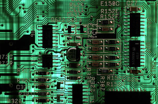 Intricate Circuit Board Design Wall Art