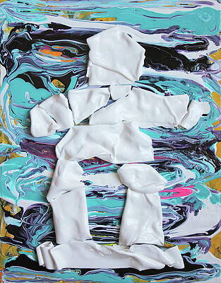 Wall Art featuring the painting Inukshuk Strata 4 by Madeleine Arnett