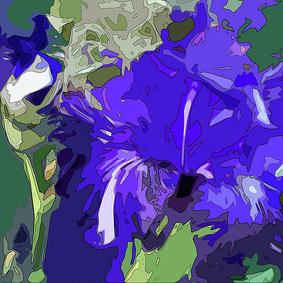 Spring Digital Art - Iris Impressions by Gina Harrison