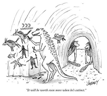 Dinosaur Painting in Cave Wall Art