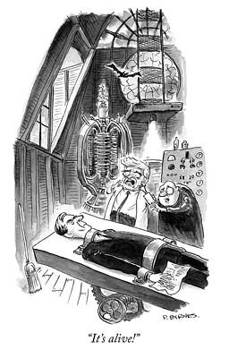 Laboratory Drawing - Its Alive by Pat Byrnes