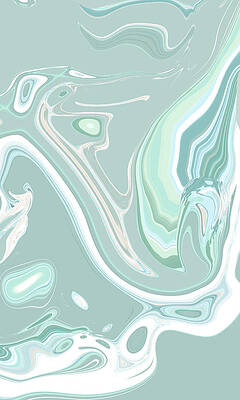 Wall Art featuring the digital art Jade Coast by Gina Harrison