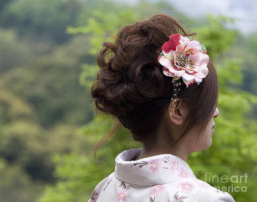 Flower Photograph - Japanese Woman by Waterdancer