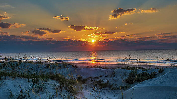 Sunrise Wall Art featuring the photograph Jekyll Island Sunrise by Louis Dallara