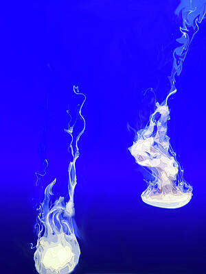 Wall Art featuring the digital art Jellies by Gina Harrison
