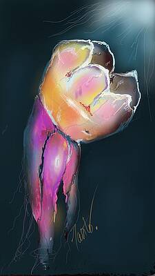 Colorful Wall Art featuring the digital art Jelly Fish Molar by Ianto Thomas