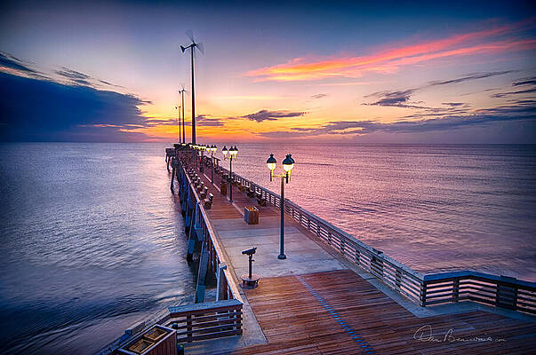 Obx Photograph - Jennette's Pier - Dawn 7080 by Dan Beauvais
