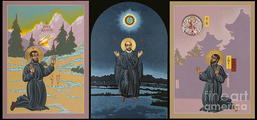 Jesuit Triptych: Saints Ignatius, Faber, Xavier Print