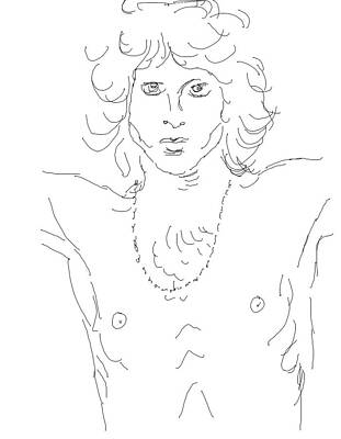 Music Wall Art featuring the photograph Jim Morrison by Angela J Murray