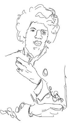 Music Wall Art featuring the photograph Jimi Hendrix by Angela J Murray