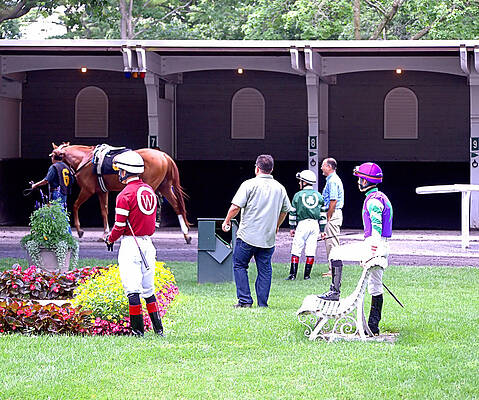 Wall Art featuring the photograph Jockeys by Robert Newman
