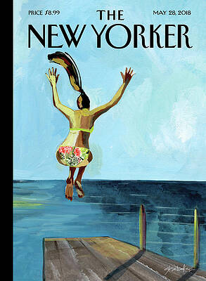 Diver at Ocean's Edge Painting