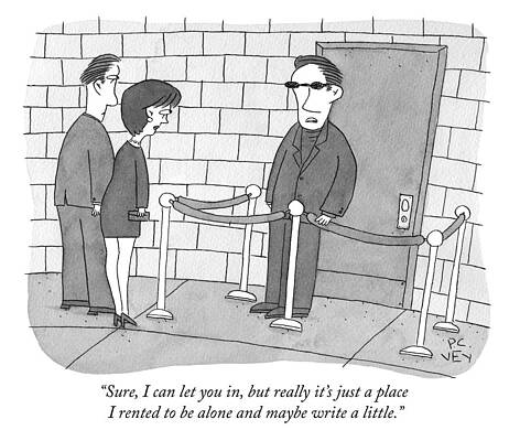 Alone Drawing - Just A Place I Rented To Be Alone And Maybe Write A Little by Peter C Vey