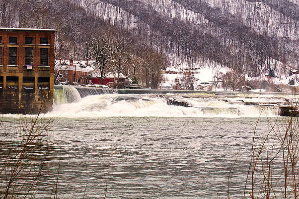 Wall Art featuring the photograph Kanawha Falls Winter 1 by Flees Photos