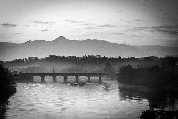 Wall Art featuring the photograph Kilorglin Morning BW by Mark Callanan