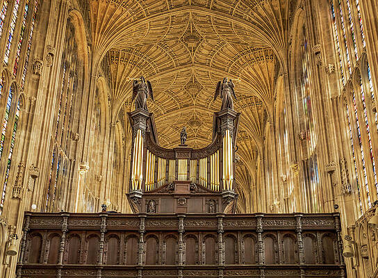 Dramatic Wall Art featuring the photograph Kings College In Cambridge by Jean Noren