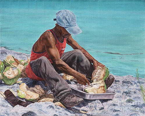 Bahamian Wall Art featuring the painting Kokoye II by Roshanne Minnis-Eyma