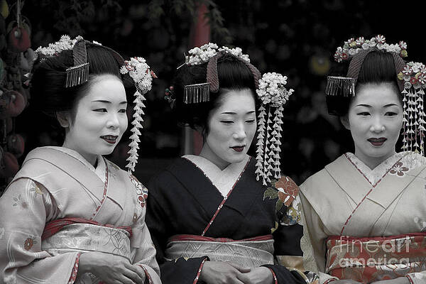 Flower Photograph - Kyoto Geishas by Waterdancer