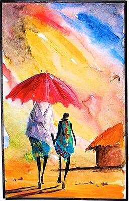 Wall Art featuring the painting L 201 by Albert Lizah