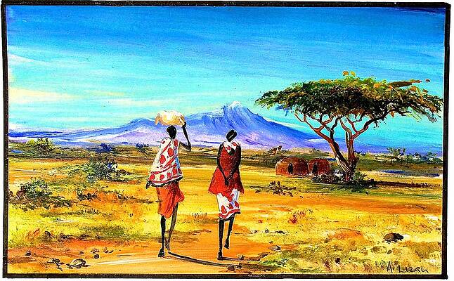 Wall Art featuring the painting L 221 by Albert Lizah