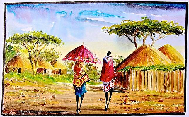 Wall Art featuring the painting L 226 by Albert Lizah