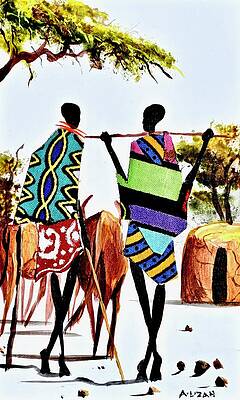 Wall Art featuring the painting L-243 by Albert Lizah