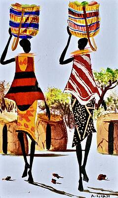 Wall Art featuring the painting L-252 by Albert Lizah