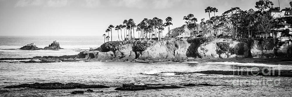 California Wall Art featuring the photograph Laguna Beach Black And White Panoramic Picture by Paul Velgos