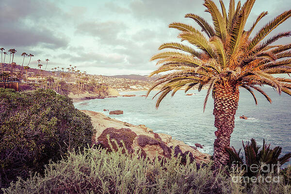California Wall Art featuring the photograph Laguna Beach California Retro Photo by Paul Velgos