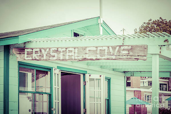 California Wall Art featuring the photograph Newport Beach Crystal Cove Sign Picture by Paul Velgos