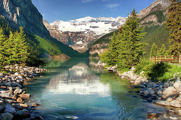 Sky Photograph - Lake Louise by Mary Jo Allen