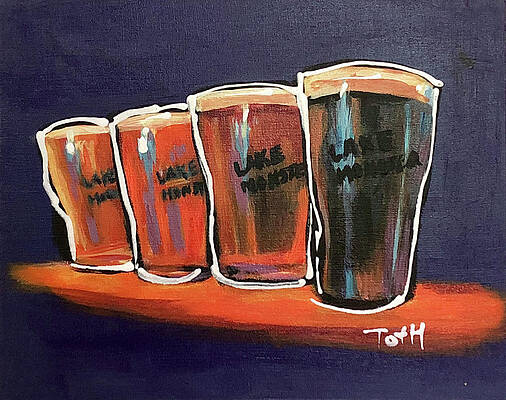 Painting - Lake Monster by Laura Toth