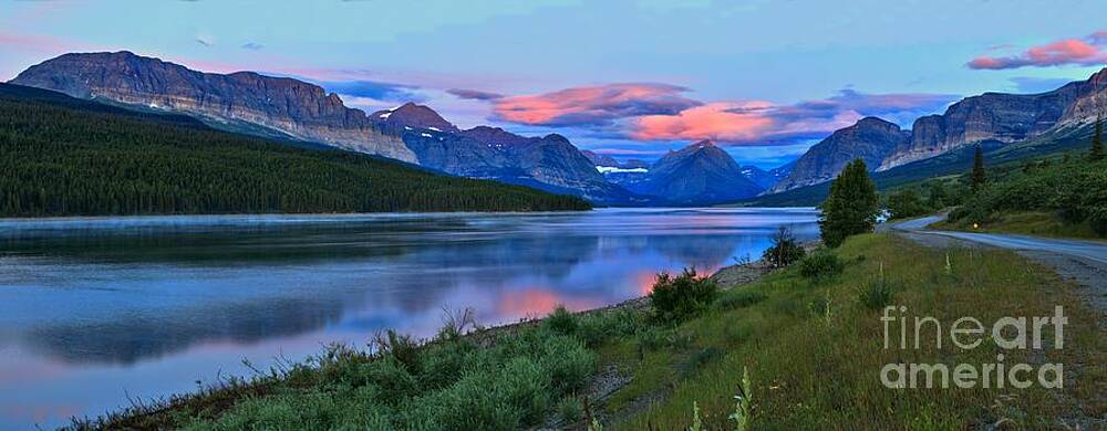 Sunrise Wall Art featuring the photograph Lake Sherburne Sunrise by Adam Jewell