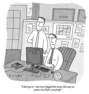 Office Humor Cartoon on Profit Drawing
