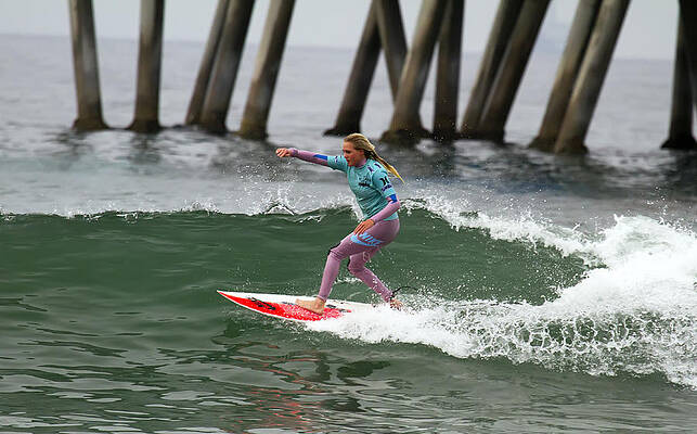 Surfer Wall Art featuring the photograph Laura Enever Surfer Girl #2 by Waterdancer