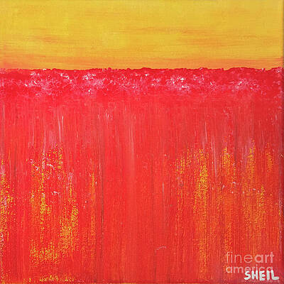 Sheil Painting - Lava Flow by Amanda Sheil