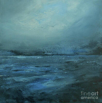 Wave Painting - Let Me Dream A While by Jane See