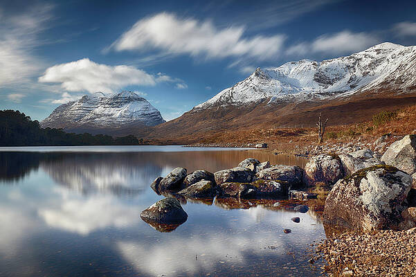 Reflection Wall Art featuring the photograph Liathach by Grant Glendinning