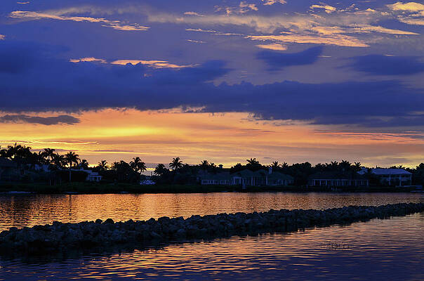 Tranquil Lakeside Sunset Wall Art