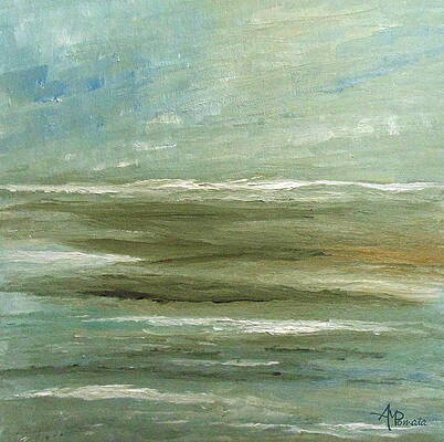 Marine Wall Art featuring the painting Lights And Shades by Angeles M Pomata