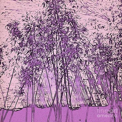 Wall Art featuring the photograph Lilac Bamboo Garden by Onedayoneimage Photography