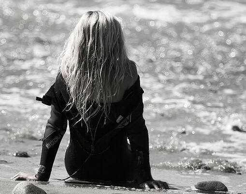 Athlete Wall Art featuring the photograph Little Surfergirl by Waterdancer