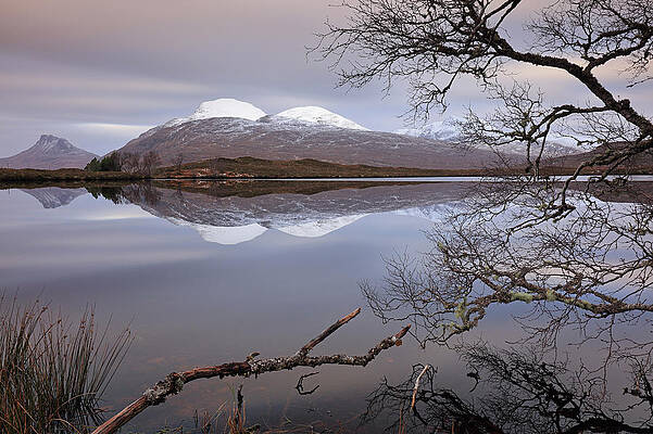 Reflection Wall Art featuring the photograph Loch Cul Dromannan 2 by Grant Glendinning